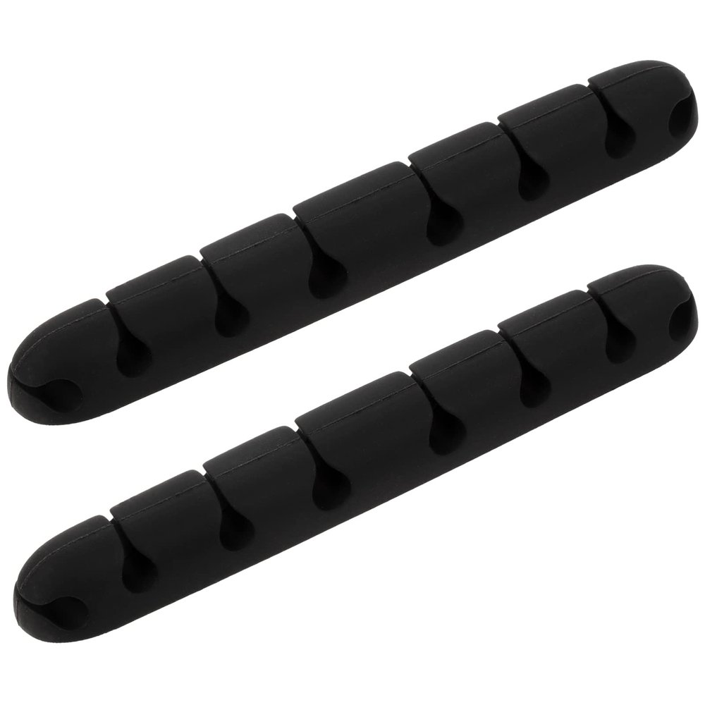 Beavorty 2pcs Slot Desk Cable Organizer for USB Cords Headphones and Wires Self-Adhesive for Home Office and Car and Practical Design for Storage