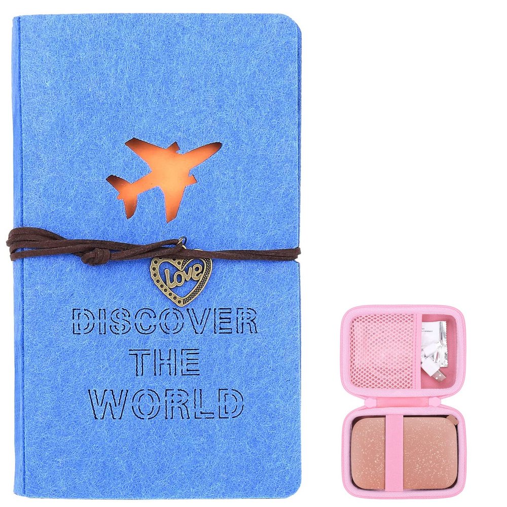 Holds 180 Photos 2x3 Photo Album Book + HP Sprocket Portable 2x3 Photo Printer Hard Case