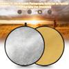 Andoer 24" 60cm Portable Collapsible Disc Light Reflector Photography Reflector Gold and Silver 2-in-1 for Portrait Photography Live Streaming view 2