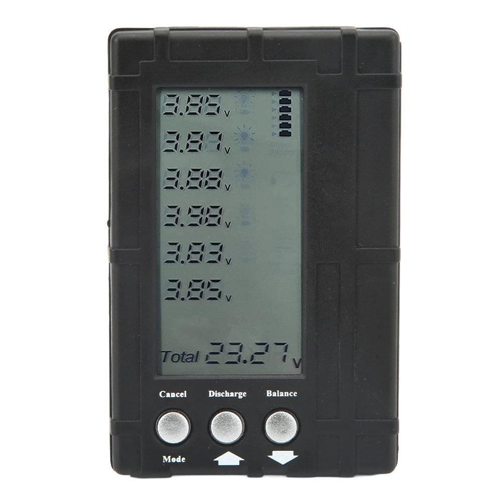 EVTSCAN 3 in 1 Battery Capacity Checker Balancer Discharger Digital LCD Display Battery Meter for Model Airplane