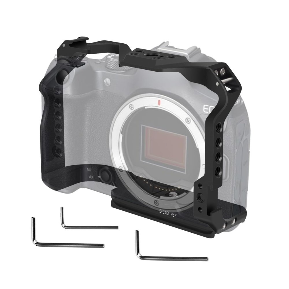 EOS R7 Camera Cage, EOS R7 Cage for Canon EOS R7 Camera Case Camera Rig Cold Shoe