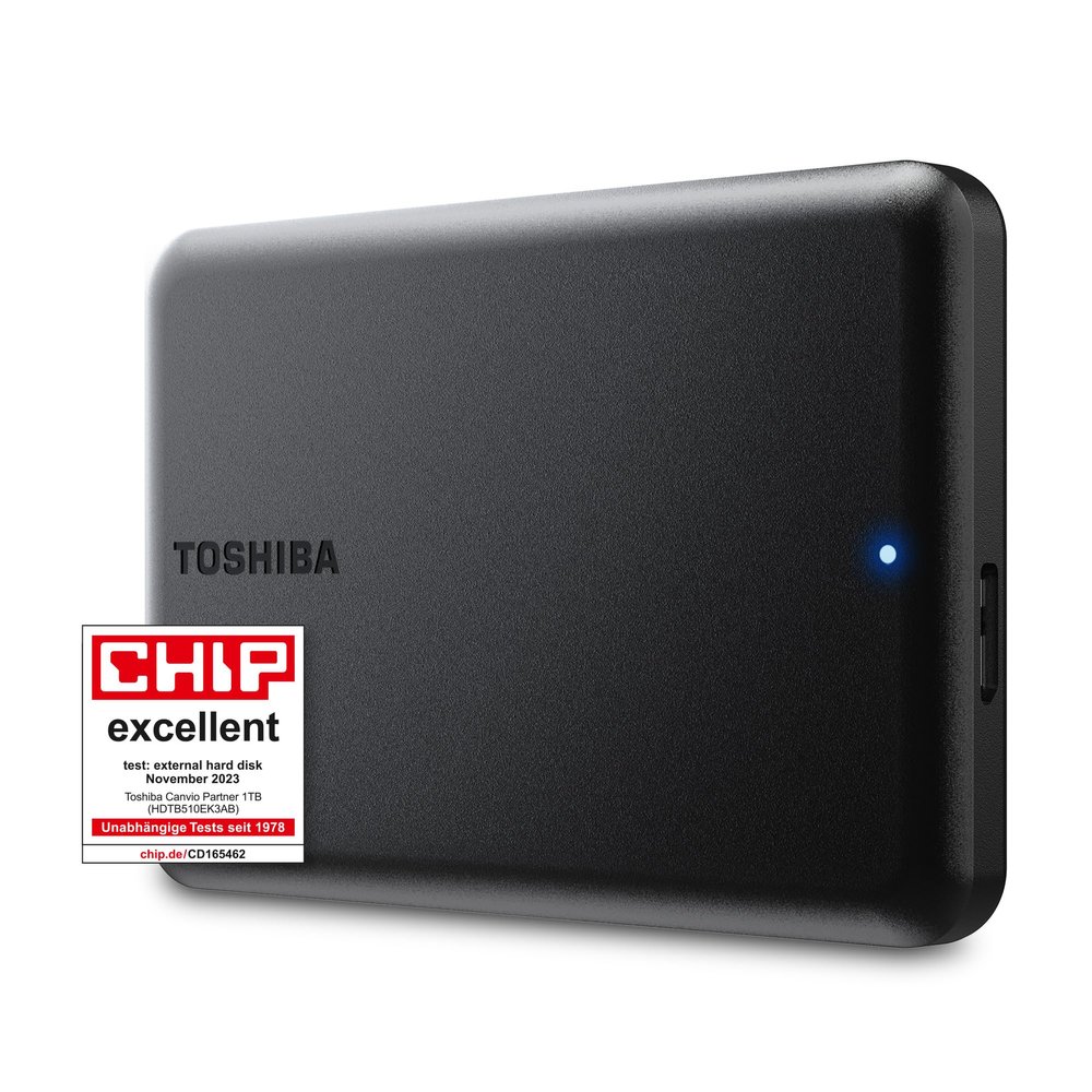 Toshiba Canvio Partner 1TB Portable 2.5 External Hard Drive, USB 3.2, Mac & Windows Compatible. Xbox, PS4, PS5