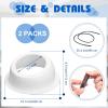 Amylove Universal Angled Speaker Enclosures Pods, White, Hole Cut view 2