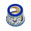 Polmedia Polish Pottery Heater - Lavender Harmony Pattern Handmade in Boleslawiec Poland + Certificate of Authenticity view 1