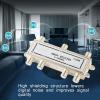 CATV Splitter, 4.53 x 1.18 x 0.63in 6 Way 5-1000MHz CATV TV Antenna Coaxial Signal Split Coax Cable view 3