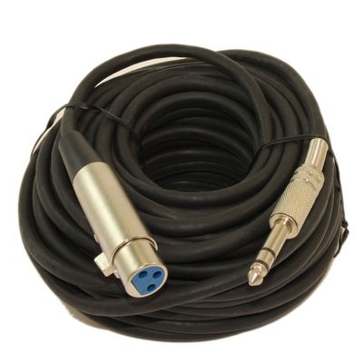 MyCableMart 50Ft XLR 3P Female to 1/4"" TRS (Balanced) Male Microphone Cable