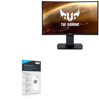 BoxWave Screen Protector Compatible with ASUS TUF Gaming (VG24VQ) - ClearTouch Crystal (2-Pack), HD Film Skin - Shields from Scratches
