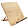 BambooMN Universal Bamboo Book Stand, for Cookbooks, Reading, Cell Phone, Art, Sheet Music, Tablet - Portable and Foldable with 5 Position Adjustable Tilt - 30 Units view 1