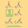 BambooMN Universal Bamboo Book Stand, for Cookbooks, Reading, Cell Phone, Art, Sheet Music, Tablet - Portable and Foldable with 5 Position Adjustable Tilt - 30 Units view 4