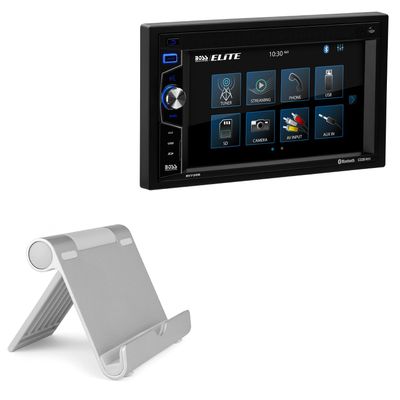 BoxWave Stand and Mount Compatible with BOSS Audio BV735B - VersaView Aluminum Stand, Portable, Multi Angle Viewing Sturdy