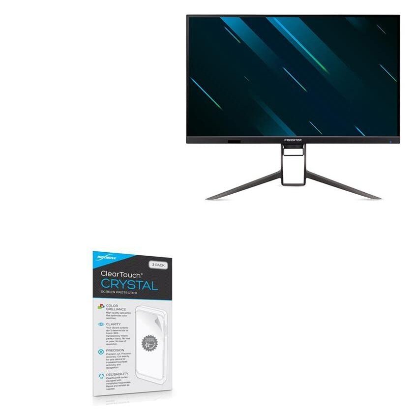 BoxWave Screen Protector Compatible with Acer Predator XB3 (XB323QU) - ClearTouch Crystal (2-Pack), HD Film Skin - Shields from Scratches