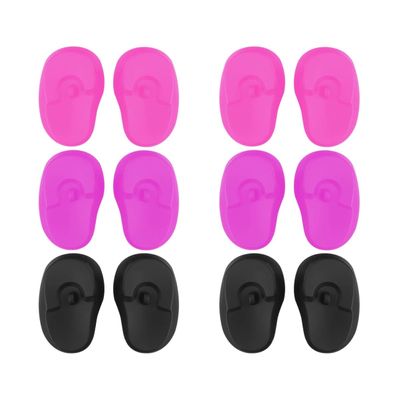 LALAFINA 12pairs Silicone Ear Covers for Hair Dyeing Hairdressing Ear Protectors to Prevent Stains and Noise Salon Home Use