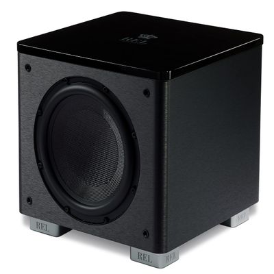 REL HT/1003 MKII 10-Inch Powered Subwoofer  Compact Design with Class D Amplifier for Deep Bass in Home Theater, Stereo Systems, and Surround Sound  Line Grained Black Finish