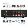 4 Way Stereo Audio Switch Box with VU Meter and Remote Control for Home Audio Systems(Yellow Backlight) view 3