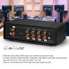 4 Way Stereo Audio Switch Box with VU Meter and Remote Control for Home Audio Systems(Yellow Backlight) view 4