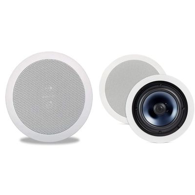 Polk Audio RC6s in-Ceiling 6.5" Stereo-Speaker | Dual Channel from a Single Location & RC80i 2-Way Premium in-Ceiling 8" Round Speakers