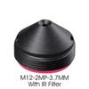 HD 2.0Megapixel 3.7mm Pinhole Lens with IR Filter M12 Mount F2.0 Aperture Fixed Iris 1/3" Image Format view 2