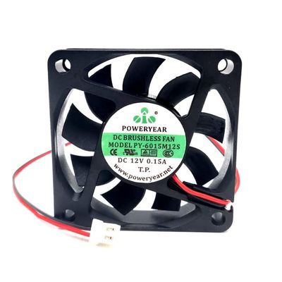 1PCS PY-6015M12S 12V 0.15A 6015 6CM Cooling Fan