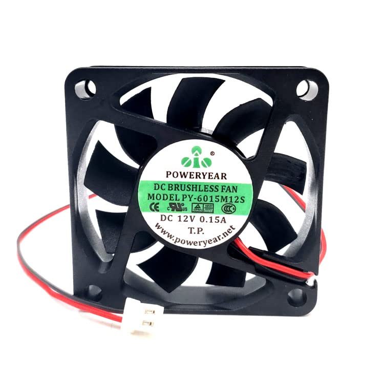 1PCS PY-6015M12S 12V 0.15A 6015 6CM Cooling Fan