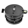 Sunwayfoto LB-90R 90mm Low Profile Leveling Base for Tripod w Butterfly Lock Collar & Panning Top Plate +/-15 Tilt view 2