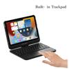 HENGHUI 360 Rotatable Touch Keyboard for iPad mini 6th Generation Backlight Keyboard with Trackpad, Bluetooth Foldable Keyboard Cover for iPad mini 6 2021,Black view 3