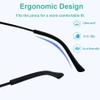 Junsika Eyeglass Temple End Tips Soft Silicone Anti Slip Eyeglass Replacement Temples for Flat Thin Eyeglass Legs 8 Pairs Black and Brown view 2