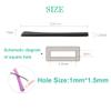 Junsika Eyeglass Temple End Tips Soft Silicone Anti Slip Eyeglass Replacement Temples for Flat Thin Eyeglass Legs 8 Pairs Black and Brown view 3