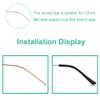 Junsika Eyeglass Temple End Tips Soft Silicone Anti Slip Eyeglass Replacement Temples for Flat Thin Eyeglass Legs 8 Pairs Black and Brown view 4