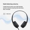 Belkin SoundForm Mini Kids Wired Headphones with Built-in Microphone & Fun Stickers, 85dB Safe Volume Limit  for Online Learning, Travel, Compatible w/iPhone 15, iPad, Galaxy S23, & More - Black view 2
