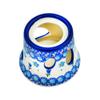 Polmedia Polish Pottery Heater - Blooming Tulips Pattern Handmade in Boleslawiec Poland + Certificate of Authenticity view 1