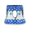 Polmedia Polish Pottery Heater - Blooming Tulips Pattern Handmade in Boleslawiec Poland + Certificate of Authenticity view 2