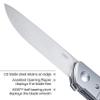 CRKT Bamboozled Everyday Carry Assisted Folding Knife with Liner Lock: D2 Plain Edge Blade, G10 w/Stainless Steel Bolster Handle, Pocket Clip, 5720 view 4