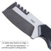 CRKT Razel Compact Fixed Blade Knife with Sheath: D2 Steel Blade with Veff Flat Top Serrations, G10 Handle, 4036 view 4