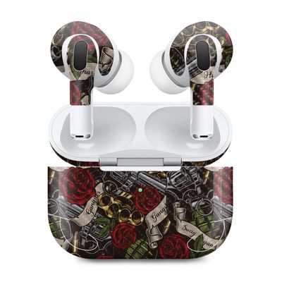MightySkins Carbon Fiber (2 Pack) Skins Compatible with Apple AirPods Pro 2 - Gangster Life | Protective, Durable Textured Carbon Fiber Finish | Easy to Apply and Change Styles | Made in The USA