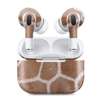MightySkins Glossy Glitter (2 Pack) Skins Compatible with Apple AirPods Pro 2 - Giraffe Print | Protective, Durable High-Gloss Glitter Finish | Easy to Apply and Change Styles | Made in The USA