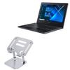 BoxWave Stand and Mount Compatible with Acer TravelMate B3 (TMB311-32) - Executive VersaView Laptop Stand, Ergonomic Adjustable Viewing Angle Metallic Riser - Metallic Silver view 1