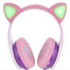 Singing Machine SMK302PP Kids Bluetooth Wireless Cat Headphones with Built-in Microphone and Rechargeable Battery, Pink view 1