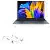 BoxWave Stand and Mount Compatible with ASUS ZenBook 14X (UX5401) - Pocket Aluminum Stand 3-in-1, Portable Multi Angle Viewing Riser - Metallic Silver view 1