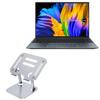 BoxWave Stand and Mount Compatible with ASUS ZenBook 14X (UX5401) - Executive VersaView Laptop Stand, Ergonomic Adjustable Viewing Angle Metallic Riser - Metallic Silver view 1