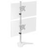 VIVO Dual Monitor Desk Stand Free-Standing LCD Mount, Holds in Stacked Vertical Position 2 Ultrawide Screens up to 34 inches, White, STAND-V002LW view 1