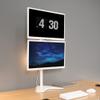 VIVO Dual Monitor Desk Stand Free-Standing LCD Mount, Holds in Stacked Vertical Position 2 Ultrawide Screens up to 34 inches, White, STAND-V002LW view 2