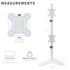 VIVO Dual Monitor Desk Stand Free-Standing LCD Mount, Holds in Stacked Vertical Position 2 Ultrawide Screens up to 34 inches, White, STAND-V002LW view 3