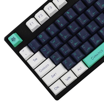 144 Opposite Sound Wave Keycaps Dye-Sub Thick PBT Cherry Profile Key caps for TKL 61 64 68 75 87 96 104 108 GMMK MX Mechanical Keyboard