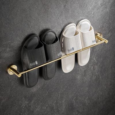 CTVR Wall Mounted Slippers Rack, Bathroom Slippers Stand, Shoe Organizer Adhesive Type Towel Hanger, for Wall, Kitchen, Entryway, 3 Sizes (Size : 60 * 5 * 6.5cm)