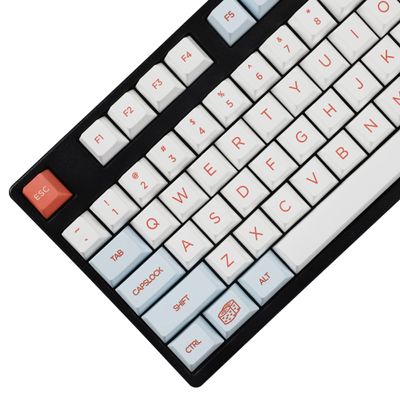 142 Salmon Keycaps Dye-Sub Thick PBT Cherry Profile Key caps for TKL 61 64 68 75 87 96 104 108 GMMK MX Mechanical Keyboard