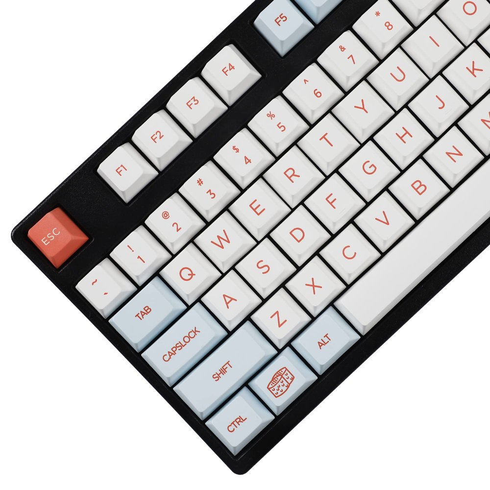 142 Salmon Keycaps Dye-Sub Thick PBT Cherry Profile Key caps for TKL 61 64 68 75 87 96 104 108 GMMK MX Mechanical Keyboard