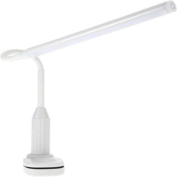 ELORES USB Powered Dimmable Table Lamp LED Eye Protection Desk Lamp Touch Control Brightness Adjustable Reading Clamp Light