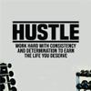 Hustle Work Hard Gym Wall Decal Home Decor Art Vinyl Sticker Quote Bedroom Teen Inspirational Motivational Boys Kids School Teacher Fitness Lift Strong Work Out Beast Train Health Barbell Kettlebell Dumbbell Exercise view 1