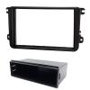 Sound-way - Single DIN Car Radio Frame Installation, 1 DIN / 2 DIN Front Panel Frame Stereo Compatible with Volkswagen/Skoda/Seat view 1