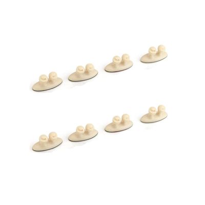 Cable Clips,8 Pack Adhesive Cord Holders, Ideal Management for Organizing Cable Wires-Home, Office, Car, Desk Nightstand - Beige